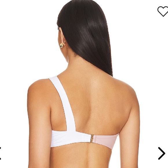 Lovers and Friends Jordy Top in White and Nude, Size L - Picture 4 of 5